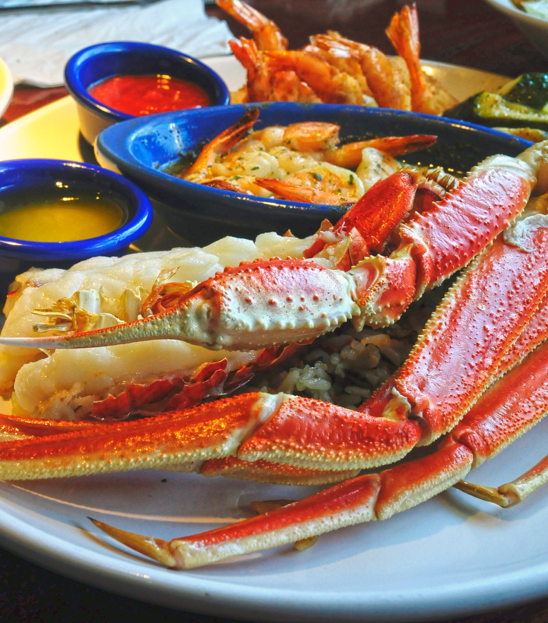 Crab legs at Gulf Shores Seafood