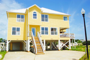 yellow beach house