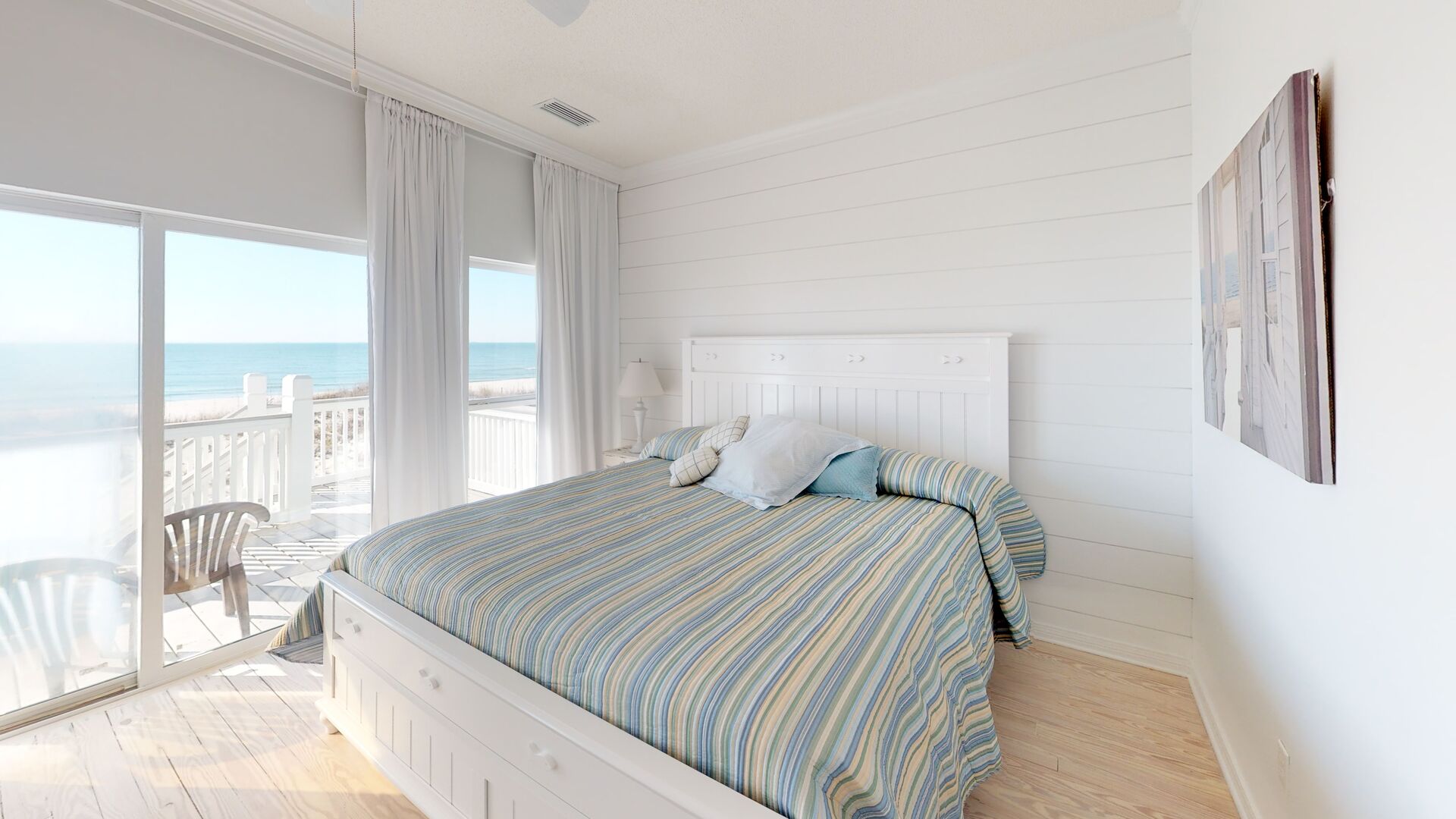 bedroom in our beach front Gulf rentals